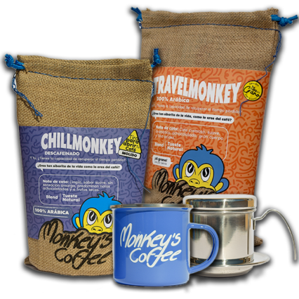 La combinación perfecta en Pack de café de especialidad, Chillmonkey y Travel monkey